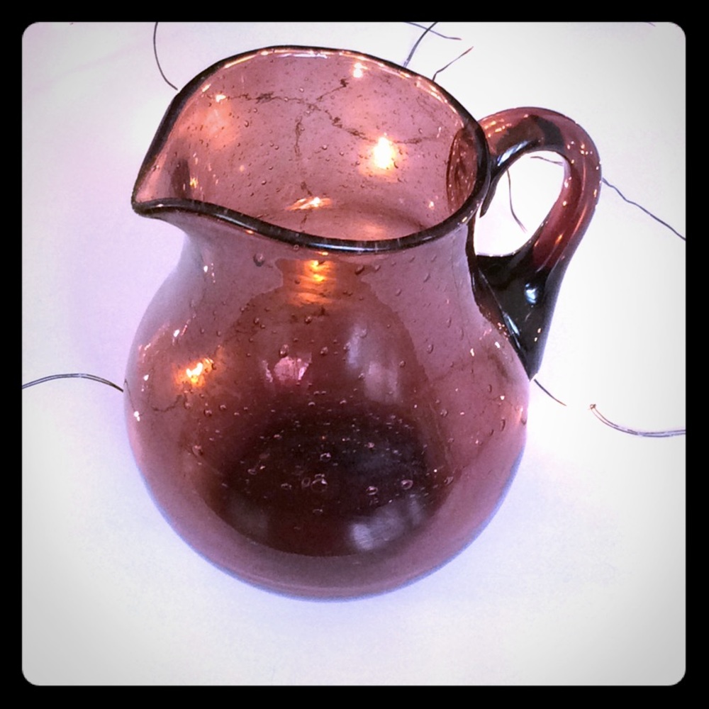 Biot Studio Vintage Violet Bubble Glass